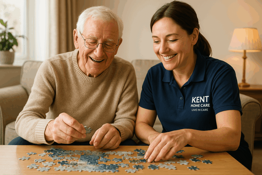Be happy at home, doing what you want to do with Kent Home Care Live in Care and Support Solutions. 